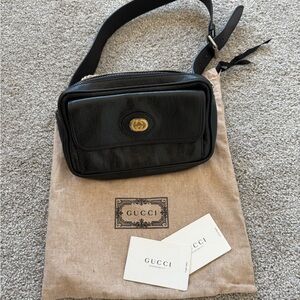 Gucci Black Leather Men's Bag